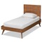 Baxton Studio Jiro Mid-Century Modern Walnut Brown Finished Wood Twin Size Platform Bed 186-11160-11159-Zoro - alternate 1